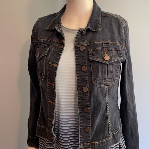 KUT from the Lloyd Amelia Jacket Denim Jean Jacket Medium - Picture 3 of 11
